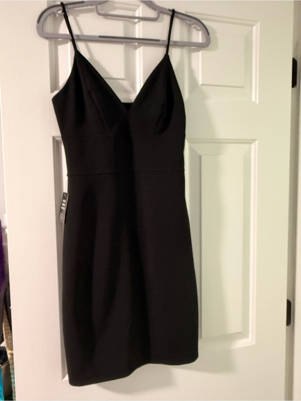 Express Black Spaghetti-Strap Mini Dress